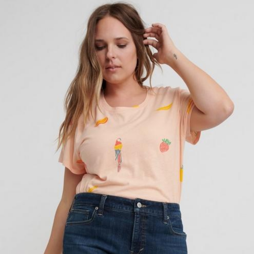Lucky Brand Tropical Peach Shirt